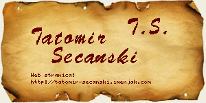 Tatomir Sečanski vizit kartica